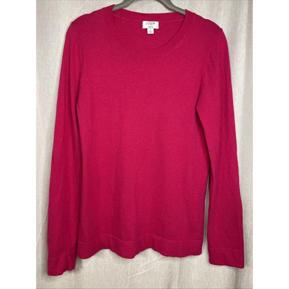 J. Crew Teddie Pullover Knit Sweater Wool Blend - Pink/Long Sleeve Women's Small